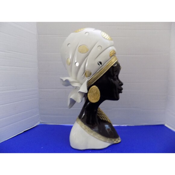NEW Black African Queen Statue Figurine Bust - Picture 6 of 6